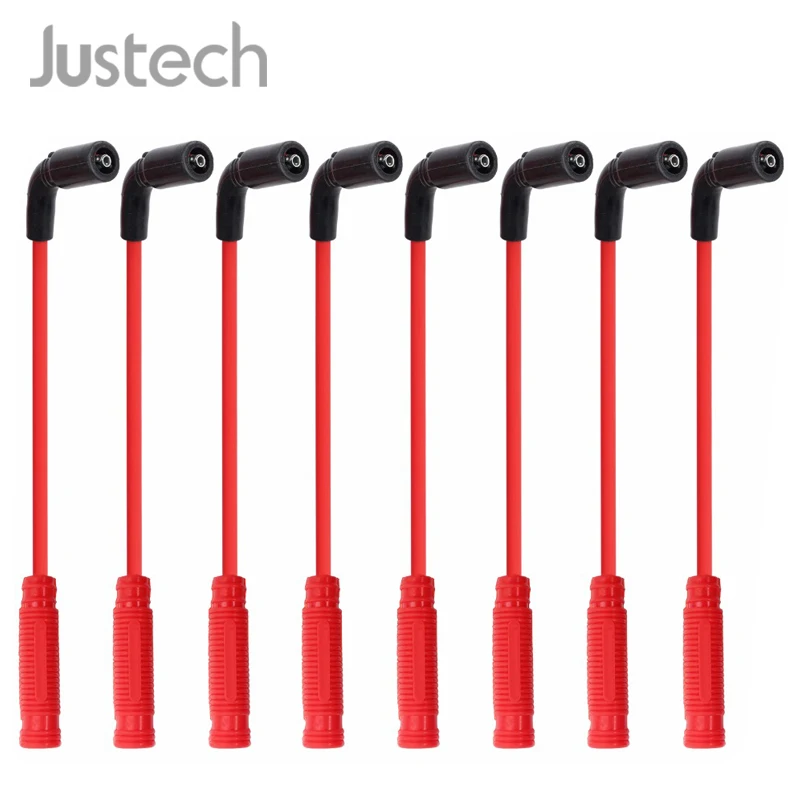 Justech 8MM Spark Plug Wires For Chevy GMC Truck engine Ultra High Strength/High Temp RFI Suppression Spark Plug Wires
Justech 8MM Spark Plug Wires For Chevy GMC Truck engine Ultra High Strength/High Temp RFI Suppression Spark Plug Wires