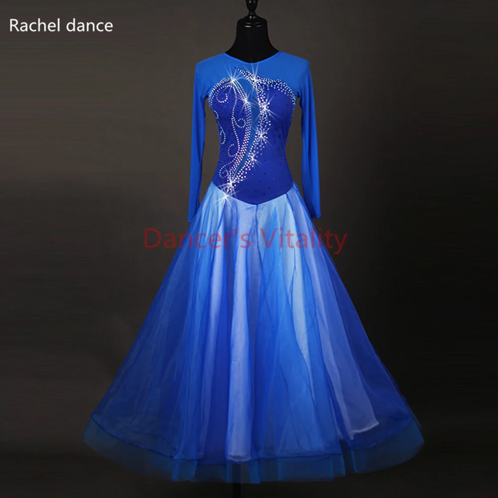 Ladies Ballroom Dance Dress Standard For Women Costumes Standard Ballroom Dress Competition 2017 New Waltz Blue Women Dresses
Ladies Ballroom Dance Dress Standard For Women Costumes Standard Ballroom Dress Competition 2017 New Waltz Blue Women Dresses