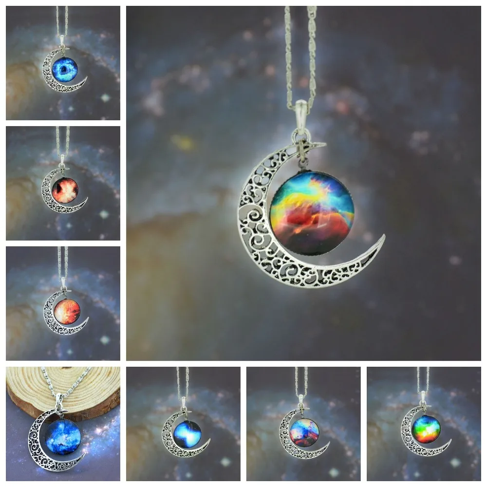 New Girls Crystal Galaxy Cluster Chain Necklace For Women Men Vintage Moon Pendant Necklace Female Jewelry Party Gift
New Girls Crystal Galaxy Cluster Chain Necklace For Women Men Vintage Moon Pendant Necklace Female Jewelry Party Gift