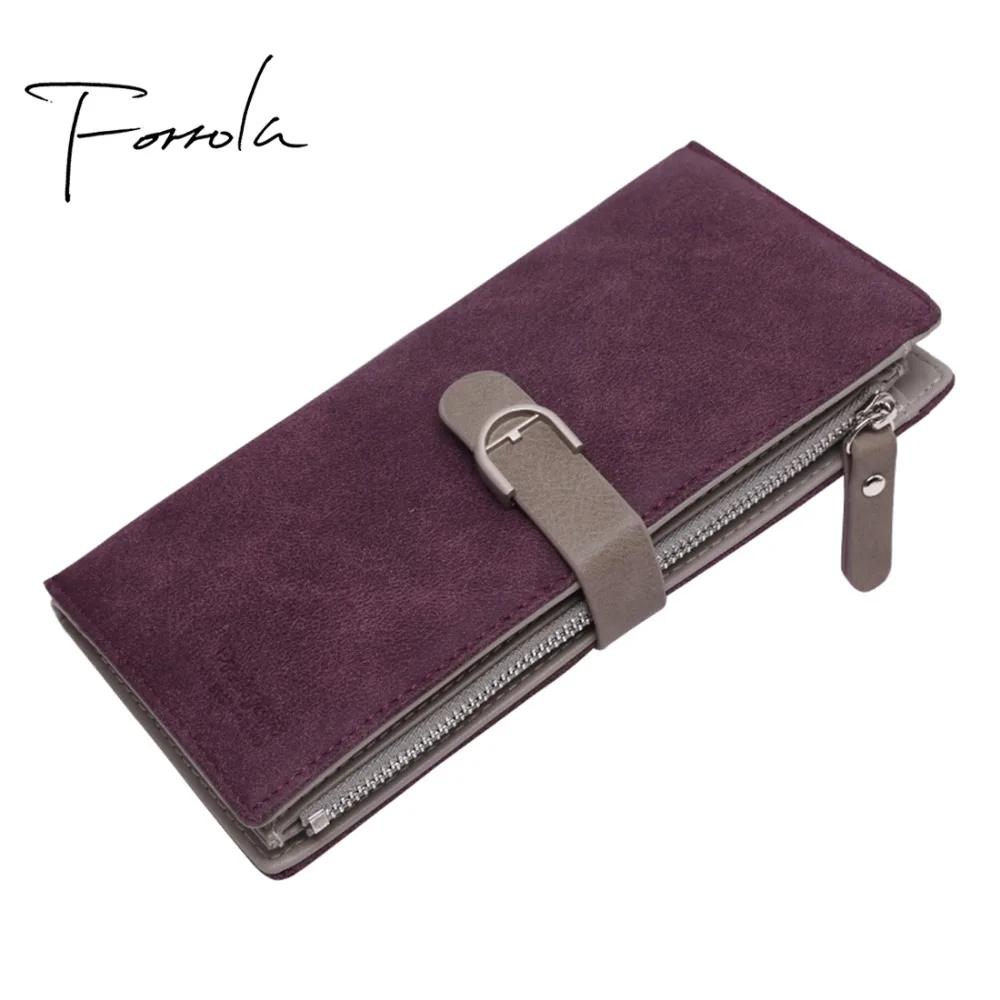 2018 Vintage Women's Wallet Leather Female Purses Brand Designer Zipper Coin Purse Long Wallets Card Holder Clutch For Girls Sac | Багаж и