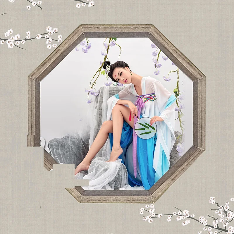 Yi Qing Aesthetic Fairy Dance Costume Hanfu Tang Dynasty High Waist Princess Ruqun Thematic Photography for Women | Тематическая