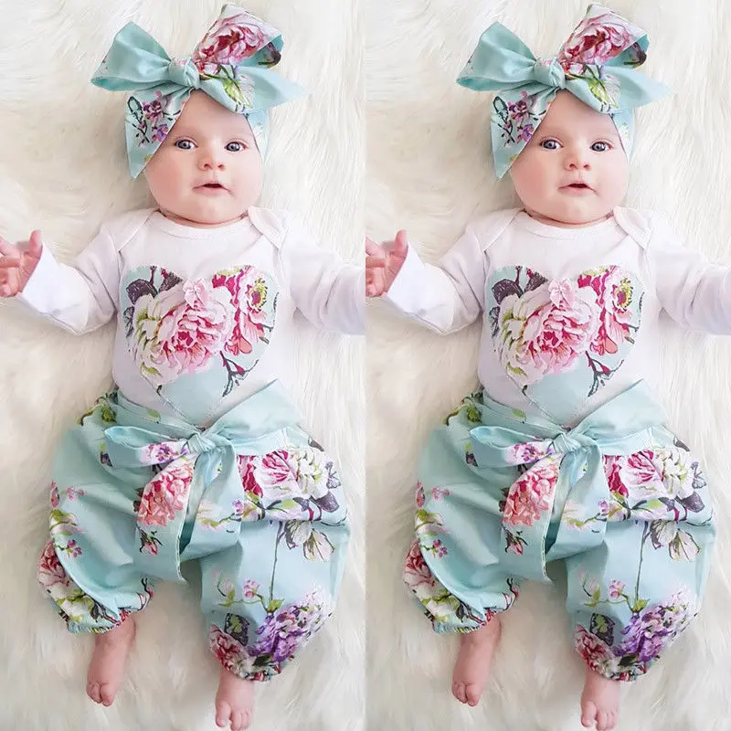 3PCS Newborn Infant Baby Girls Clothes Long Sleeve Heart-shaped Floral Rompers Baby Girl Toddler Jumpsuit Sunsuit
3PCS Newborn Infant Baby Girls Clothes Long Sleeve Heart-shaped Floral Rompers Baby Girl Toddler Jumpsuit Sunsuit