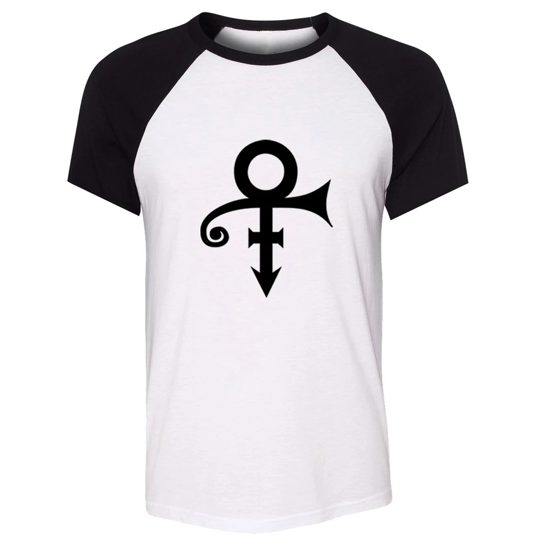 

iDzn Unisex Summer classic T-shirt Prince Rogers Nelson Hollow circle arrow Symbol Art Raglan Short Sleeve Men T shirt Tees Tops