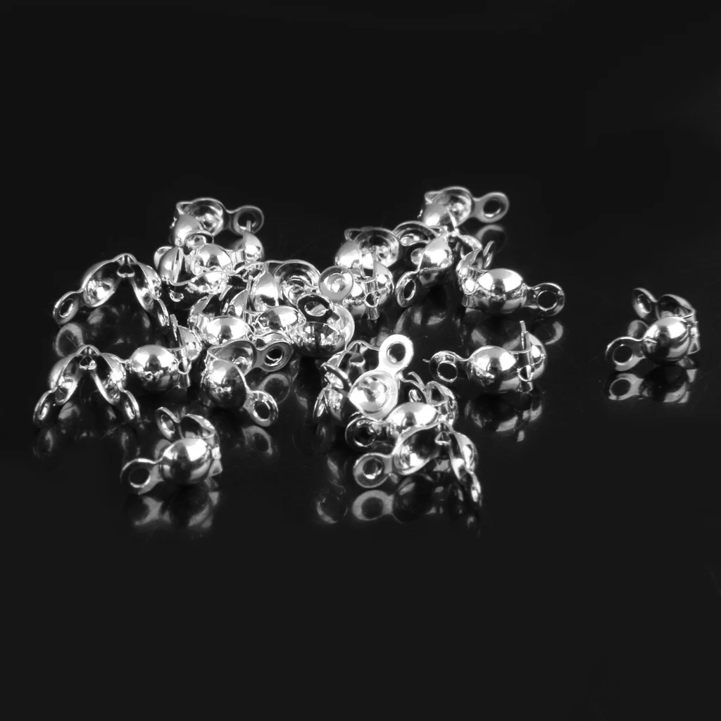 Silver color Tone Bead Tip Clam Shell Knot Covers Jewelry Making DIY Pack of 60PCS
Silver color Tone Bead Tip Clam Shell Knot Covers Jewelry Making DIY Pack of 60PCS