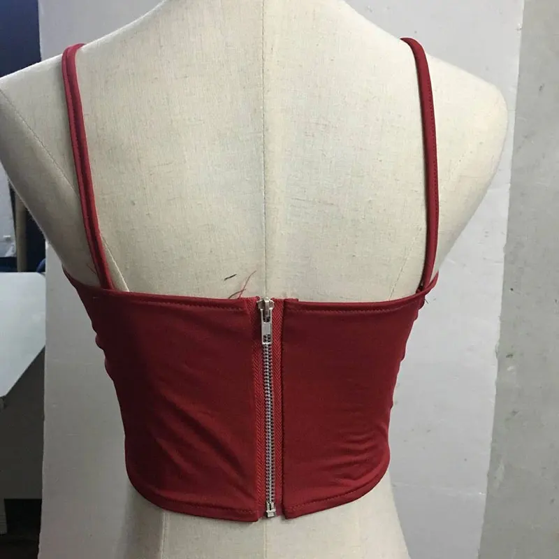 Sexy Spaghetti Strap Bare Midriff Crop Tops Deep V-Neck Women Summer Camis Patchwork Drilling Backless Zipper Camisole 7Q1171
Sexy Spaghetti Strap Bare Midriff Crop Tops Deep V-Neck Women Summer Camis Patchwork Drilling Backless Zipper Camisole 7Q1171