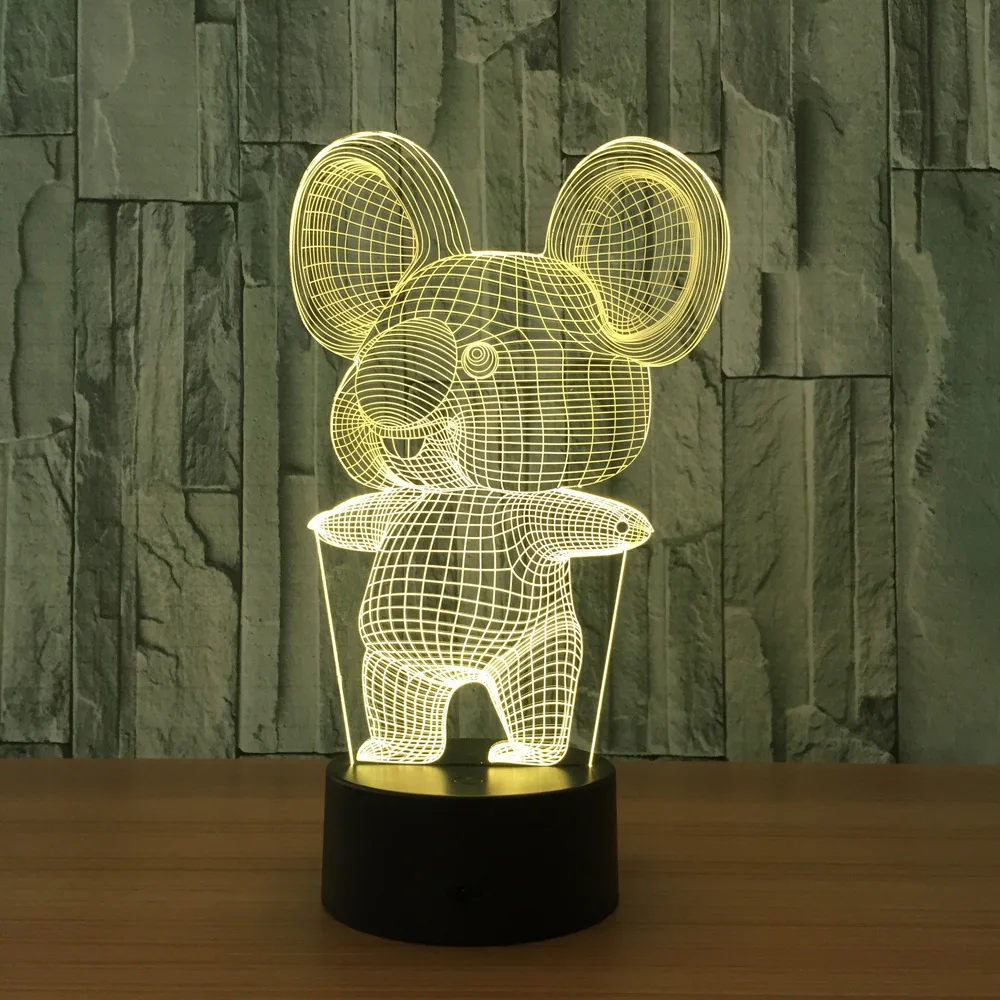 The Koala Acrylic 3D LED Night Light Stereo Vision Lamp 7 Colors Changing USB Bedroom Bedside Night light Baby Creative Gifts
The Koala Acrylic 3D LED Night Light Stereo Vision Lamp 7 Colors Changing USB Bedroom Bedside Night light Baby Creative Gifts