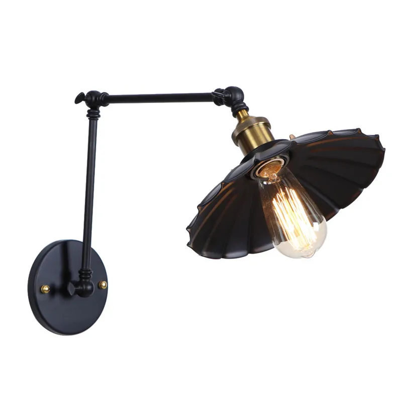 Retro Iron Wall Sconce Edison Long Arm Adjust Bedside Wall Lamps Loft Style Industrial Vintage LED Wall Light Indoor Lighting
Retro Iron Wall Sconce Edison Long Arm Adjust Bedside Wall Lamps Loft Style Industrial Vintage LED Wall Light Indoor Lighting