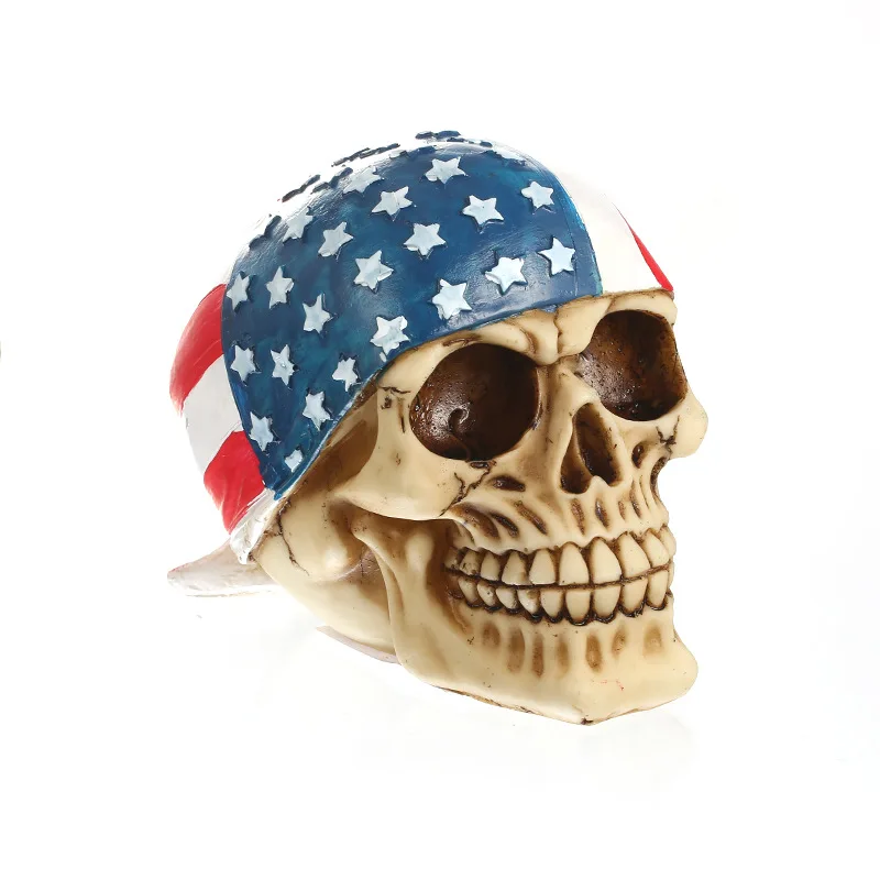 Moquerry American flag Resin Statues Sculpture Decorative Human Skull Replica patriotic Creative Human Head Model Halloween
Moquerry American flag Resin Statues Sculpture Decorative Human Skull Replica patriotic Creative Human Head Model Halloween