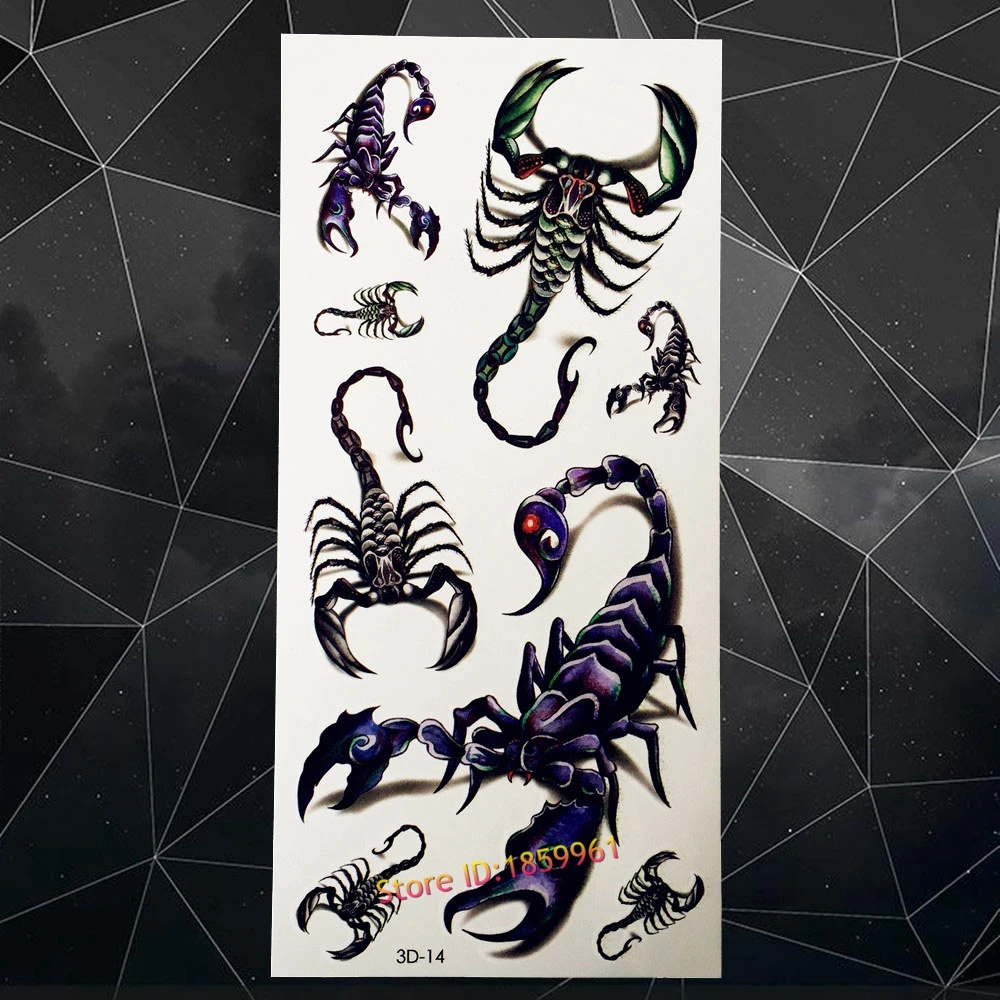 1 Piece Scorpion King Design Temporary Tattoo 3D A3D-14 Children Fake Flash Metallic Tattoo Stickers Blue Brown Tattoo Kids Men
1 Piece Scorpion King Design Temporary Tattoo 3D A3D-14 Children Fake Flash Metallic Tattoo Stickers Blue Brown Tattoo Kids Men