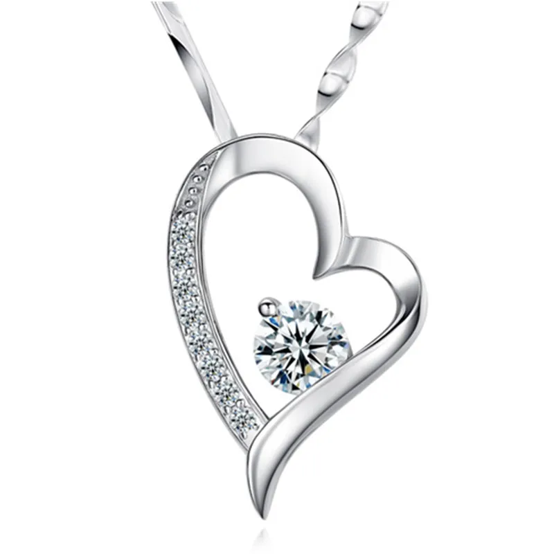 Wholesale Pendant Jewelry Romantic 925 Sterling Silver Pendant Necklace Cubic Zirconia free Chain 45cm with Box
Wholesale Pendant Jewelry Romantic 925 Sterling Silver Pendant Necklace Cubic Zirconia free Chain 45cm with Box