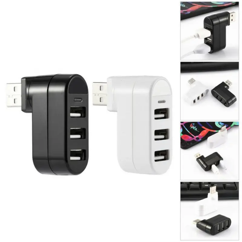 Разветвитель USB-адаптера вращающийся на 180 градусов 3 порта | Компьютеры и офис
