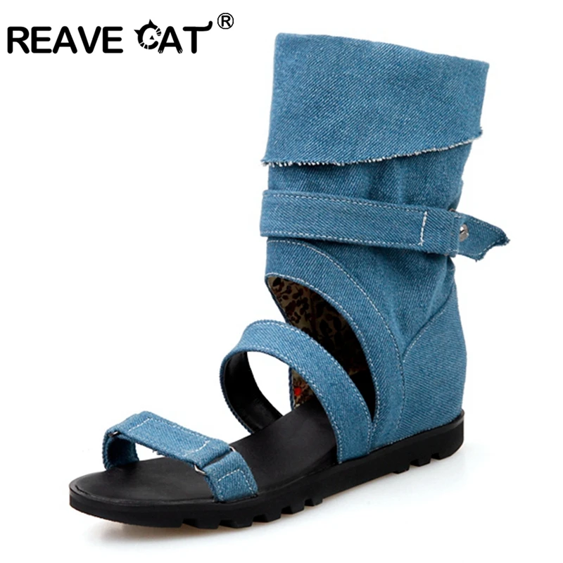 REAVE CAT Denim Ankle Boots For Women 2019 women Summer Boots Heels Boots Shoes Woman Peep Toe Botas Feminino Botas Mujer A942
REAVE CAT Denim Ankle Boots For Women 2019 women Summer Boots Heels Boots Shoes Woman Peep Toe Botas Feminino Botas Mujer A942