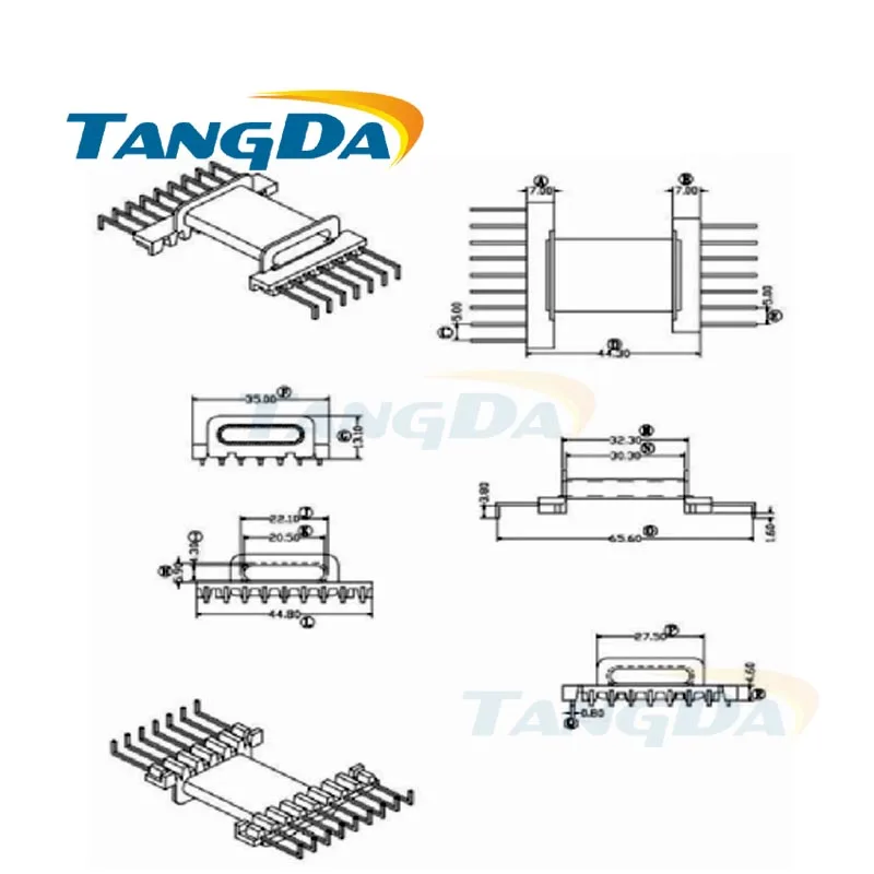 Шпульный сердечник Tangda EFD EFD40, магнитный сердечник и ферритовый трансформатор, тип 9 + 7 pin 16P, корпус PC40 DIP
Шпульный сердечник Tangda EFD EFD40, магнитный сердечник и ферритовый трансформатор, тип 9 + 7 pin 16P, корпус PC40 DIP