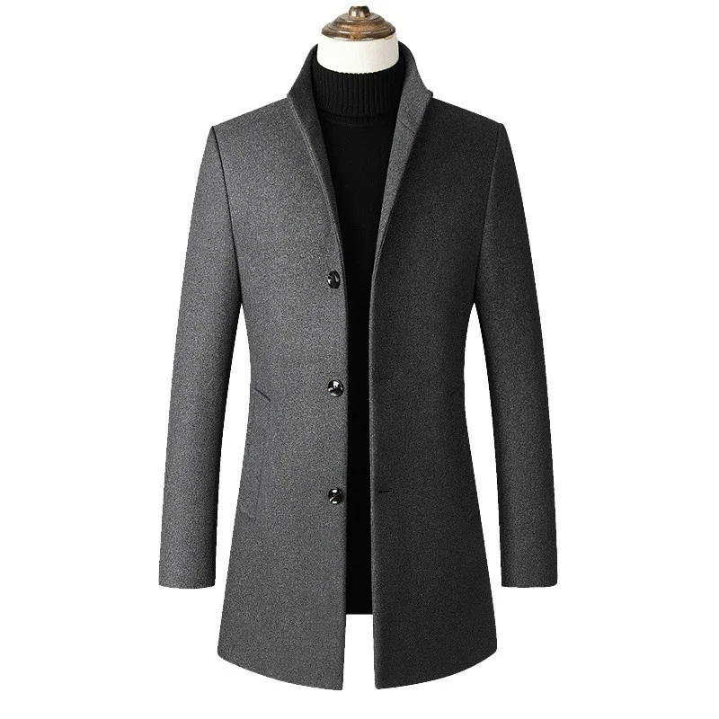2019 Fashion Men Wool Trench Coat Autumn Winter Windproof Slim Pea Coat Overcoat Casual Jacket Windbreaker Clothing Mens Coats-E
2019 Fashion Men Wool Trench Coat Autumn Winter Windproof Slim Pea Coat Overcoat Casual Jacket Windbreaker Clothing Mens Coats-E