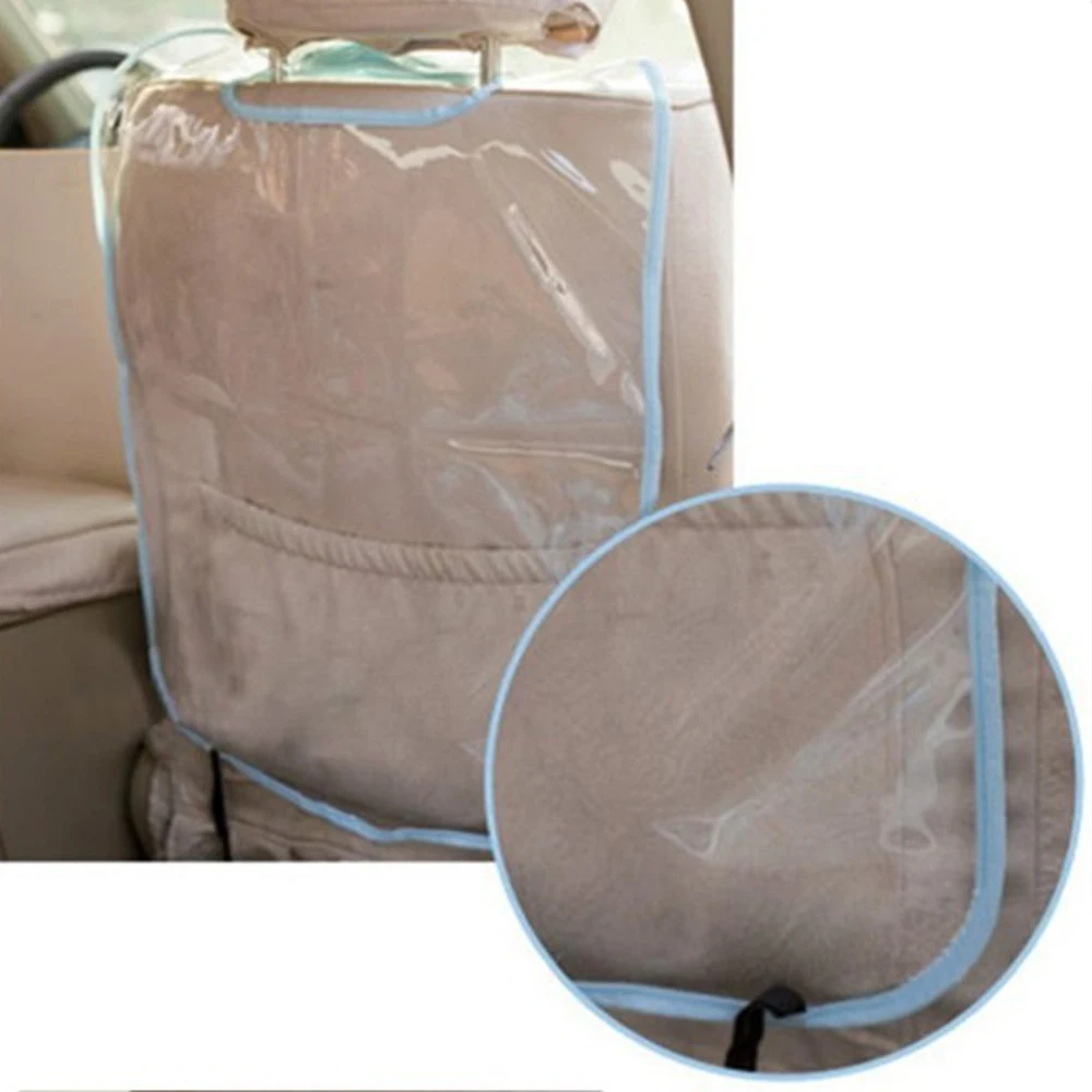 Автомобильная задняя защита сиденья ПВХ прозрачный анти удар для детей чистый