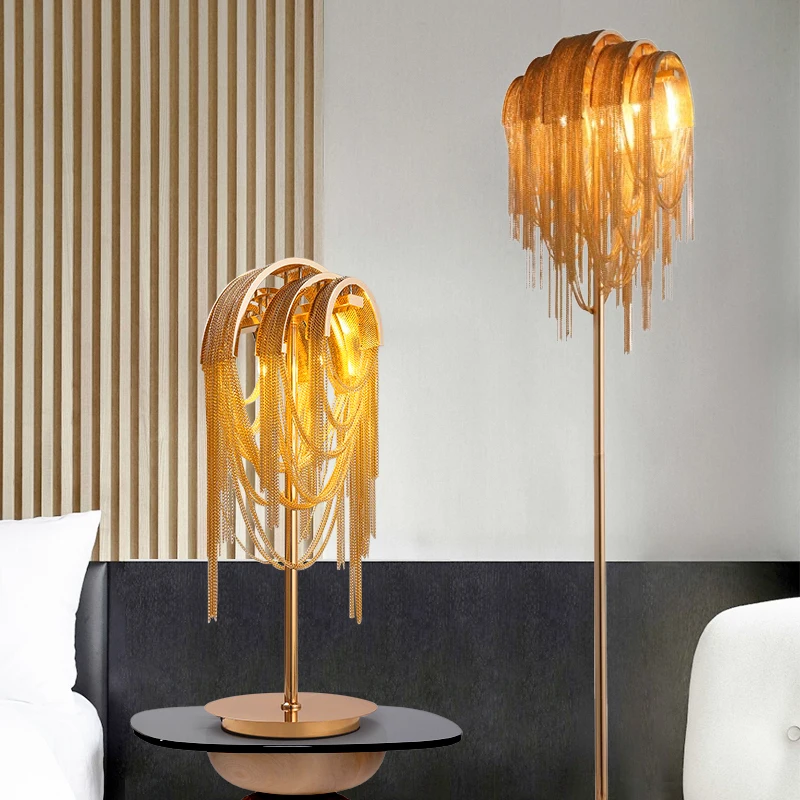 Golden Aluminum Chains Table/Floor Lamp Reading Table Lamps Bedside Floor Lamps Desk Light For Bedside Foyer Bedroom Living Room
Golden Aluminum Chains Table/Floor Lamp Reading Table Lamps Bedside Floor Lamps Desk Light For Bedside Foyer Bedroom Living Room