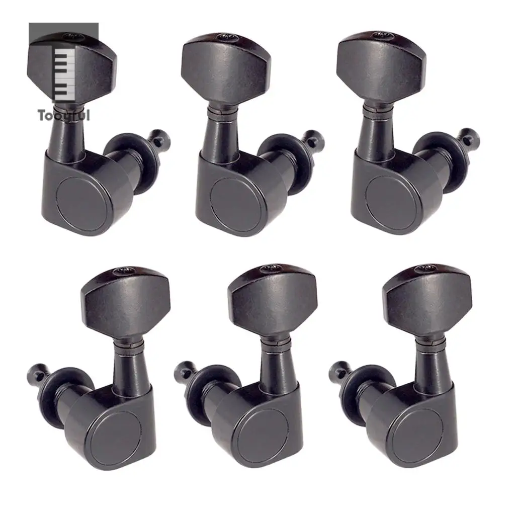 Tooyful Zinc Alloy Folk Acoustic Guitar Parts String Tuning Pegs Tuners Square Button 3R3L - Black
Tooyful Zinc Alloy Folk Acoustic Guitar Parts String Tuning Pegs Tuners Square Button 3R3L - Black