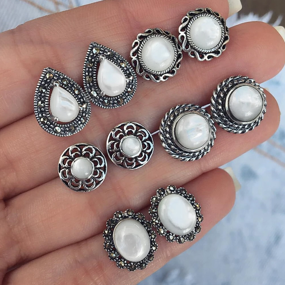 5 пар/компл. для женщин в винтажном стиле серьга Boho серьги со шпилькой Boucle D'oreille