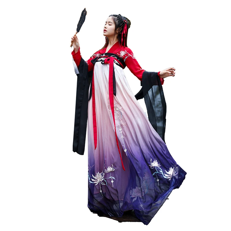 Hanfu Women Red Top Gradation Skirt Cosplay Fairy Ancient People Performance Swing Singer Dance Costume Stage Female Wear BL1556
Hanfu Women Red Top Gradation Skirt Cosplay Fairy Ancient People Performance Swing Singer Dance Costume Stage Female Wear BL1556