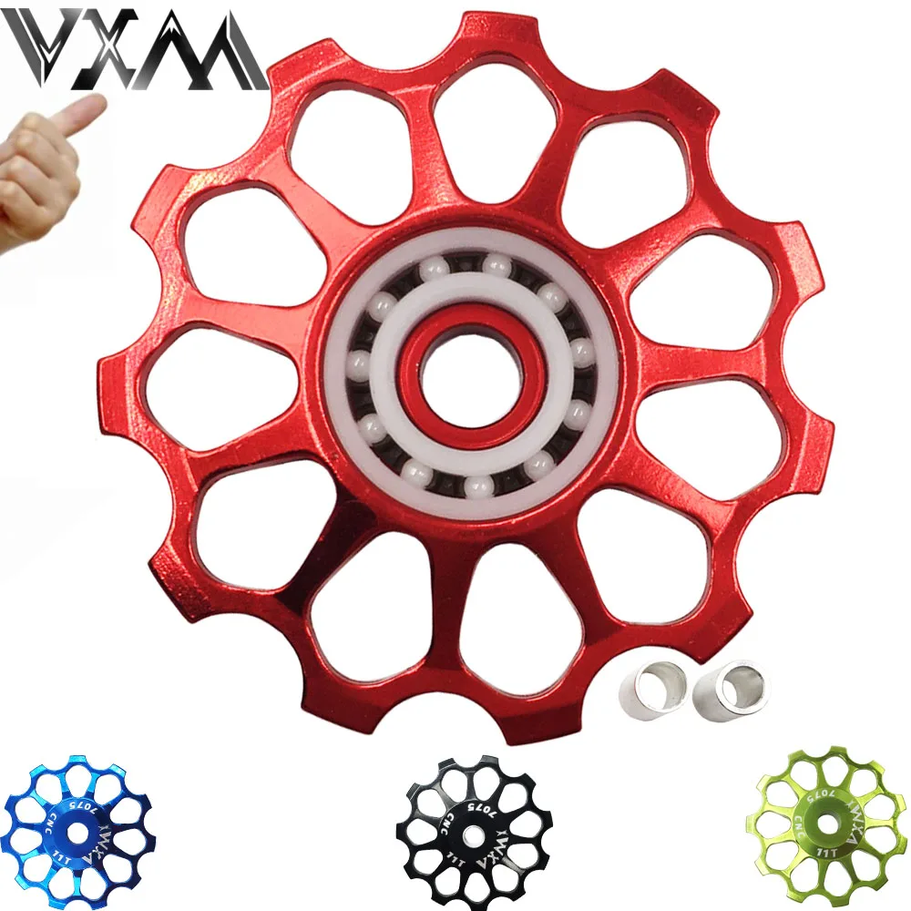 Фото VXM велосипедный задний переключатель Jockey Wheel 11T Road Mountain Guide Велоспорт Керамика