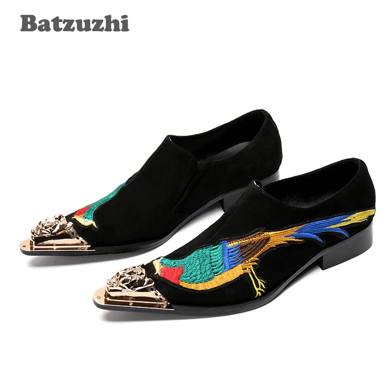 Italy Model Luxury Men Shoes Black Suede Leather Shoes Men Pattern Printing Black Wedding and Party Dress Shoes Men's Flats
Italy Model Luxury Men Shoes Black Suede Leather Shoes Men Pattern Printing Black Wedding and Party Dress Shoes Men's Flats