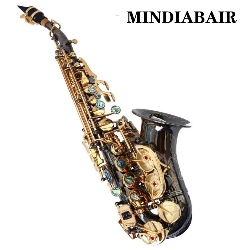 Сопрано саксофон Bb Wind Instrument Sax Western Instruments Black saxofone saxofon Soprano Музыкальные