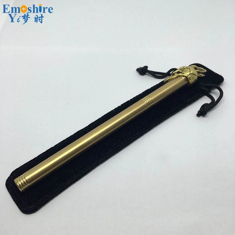 Best Creative Brass Ballpoint Pen Pure Copper Roller Ball Pen Magic Stick Skull Head Bright Brass Neutral Signature Pen P292
Best Creative Brass Ballpoint Pen Pure Copper Roller Ball Pen Magic Stick Skull Head Bright Brass Neutral Signature Pen P292