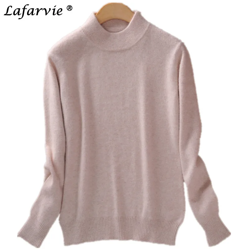 Lafarvie Fashion Cashmere Blended Knitted Sweater Women Tops Autumn Winter Turtleneck Full Sleeve Pullover Female Jumpers Pull
Lafarvie Fashion Cashmere Blended Knitted Sweater Women Tops Autumn Winter Turtleneck Full Sleeve Pullover Female Jumpers Pull