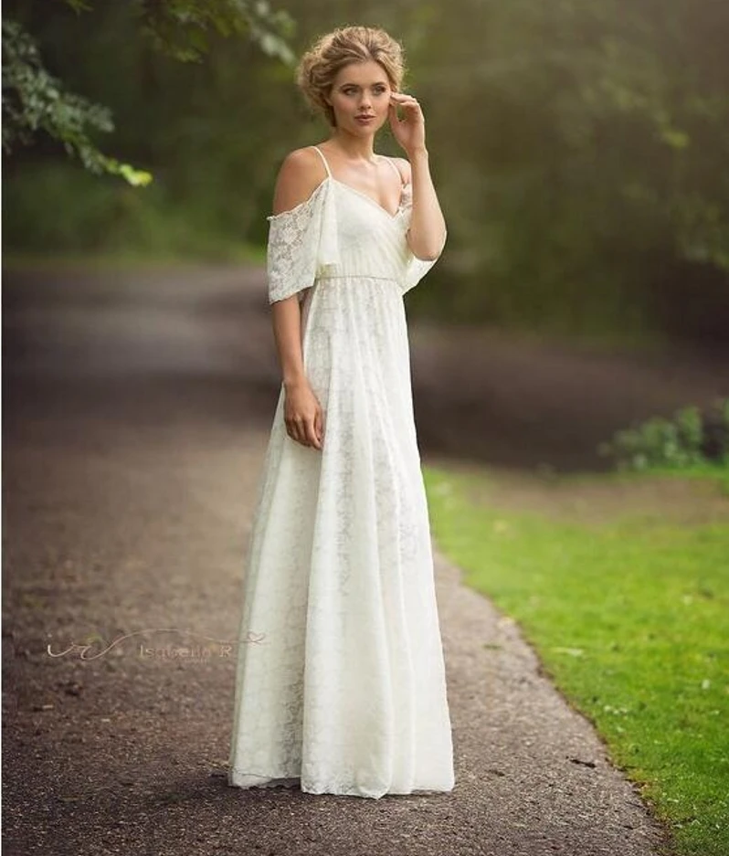 Элегантное богемное шикарное деревенское женское длинное свадебное платье 2020 на