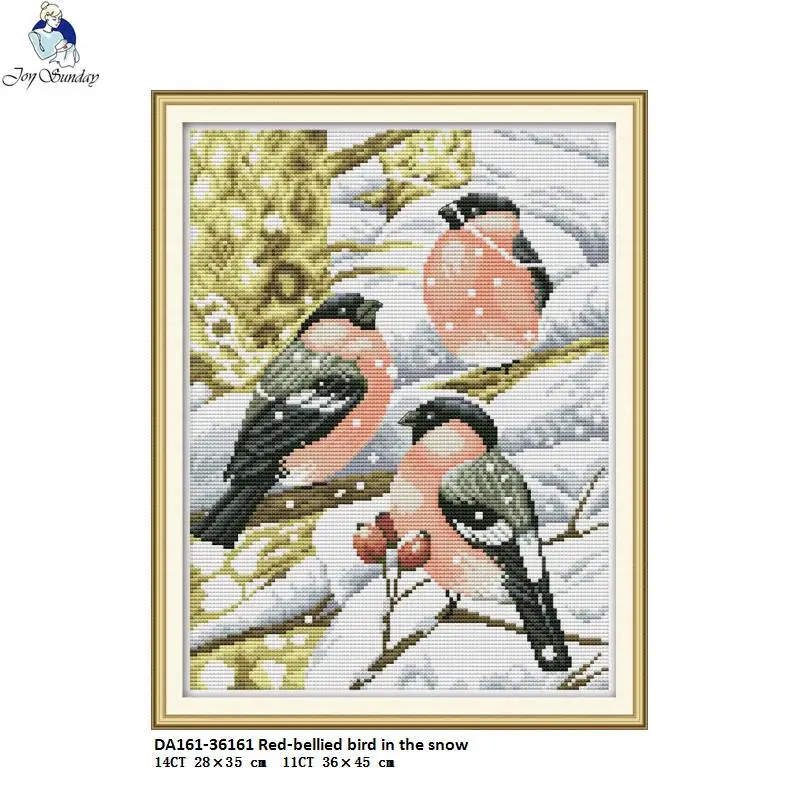 Joy Sunday Red-bellied Bird in the Snow Counted 11CT Printed Fabric 14CT Canvas DMC Chinese DIY Hand Cross-stitch set Embroidery
Joy Sunday Red-bellied Bird in the Snow Counted 11CT Printed Fabric 14CT Canvas DMC Chinese DIY Hand Cross-stitch set Embroidery