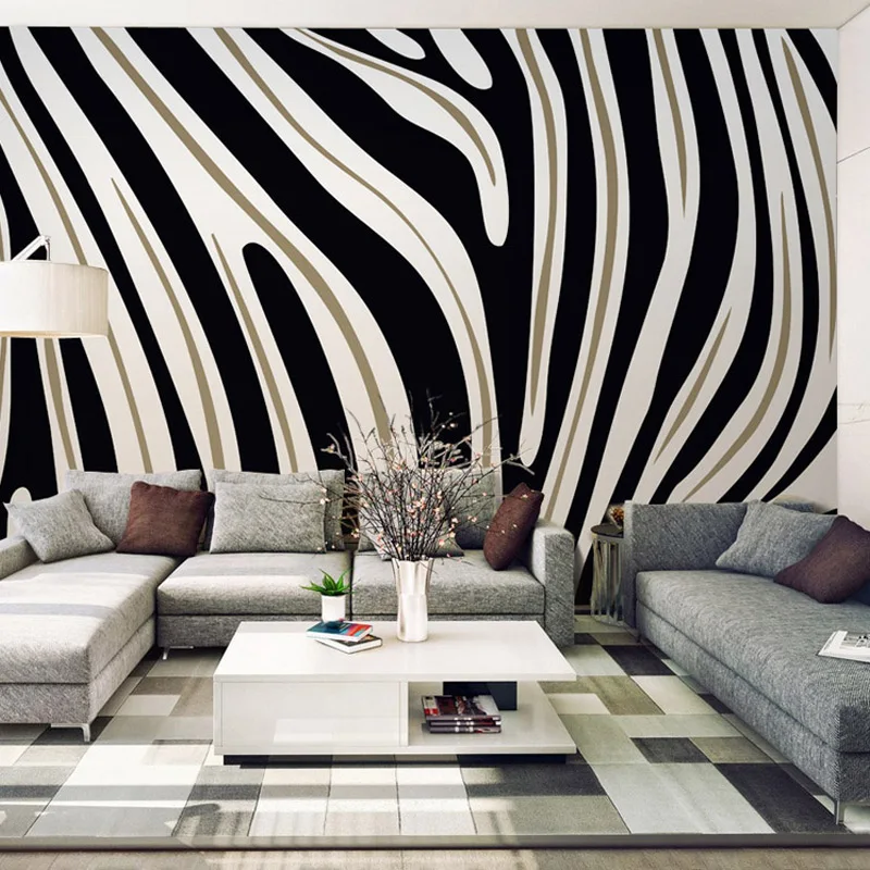 Modern Simple Black And White Zebra Striped Wallpaper Custom Any Size 3D Wall Mural Non-Woven Wall Covering Papel De Parede Sala
Modern Simple Black And White Zebra Striped Wallpaper Custom Any Size 3D Wall Mural Non-Woven Wall Covering Papel De Parede Sala