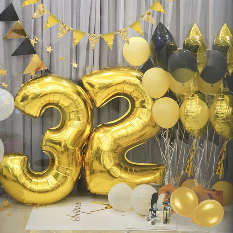 32/40inch Rose Gold Silver Number Foil Balloons Birthday Party Wedding Decorations Figure balloon Party Supplies Globos
32/40inch Rose Gold Silver Number Foil Balloons Birthday Party Wedding Decorations Figure balloon Party Supplies Globos