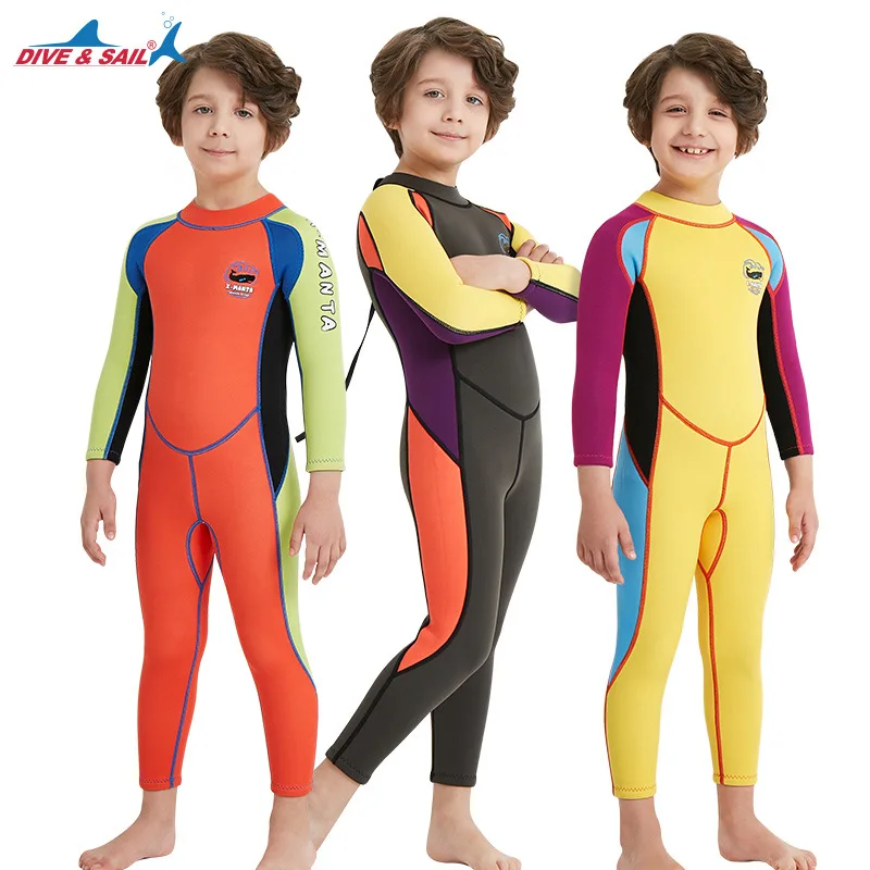 DIVE&SAIL 2.5MM Neoprene Wetsuit Anti-UV Full-body Diving Suit Swimsuit for Boys Water Sports Surfing Keep Warm 95-145cm
DIVE&SAIL 2.5MM Neoprene Wetsuit Anti-UV Full-body Diving Suit Swimsuit for Boys Water Sports Surfing Keep Warm 95-145cm
