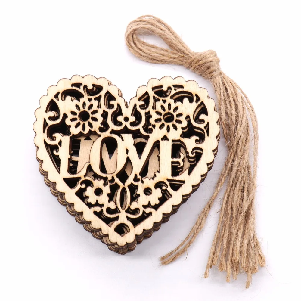 8x8cm Romantic wedding decoration wood Heart shape love Rustic wedding wood hemp rope hanging craft festival party supplies
8x8cm Romantic wedding decoration wood Heart shape love Rustic wedding wood hemp rope hanging craft festival party supplies