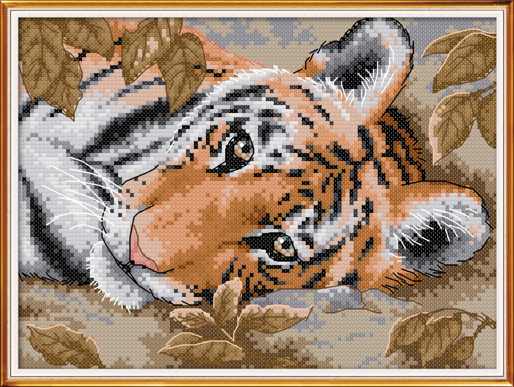 A Lying Tiger cross stitch kit aida 14ct 11ct count print canvas cross stitches needlework embroidery DIY handmade
A Lying Tiger cross stitch kit aida 14ct 11ct count print canvas cross stitches needlework embroidery DIY handmade