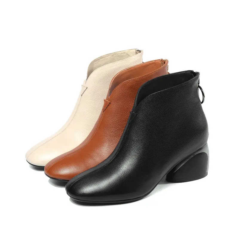 TXCNMB Fashion Boots Women Ankle Boots Genuine Leather Autumn Winter Warm High Heels Back Zipper Motorcycle Brand Shoes Woman
TXCNMB Fashion Boots Women Ankle Boots Genuine Leather Autumn Winter Warm High Heels Back Zipper Motorcycle Brand Shoes Woman