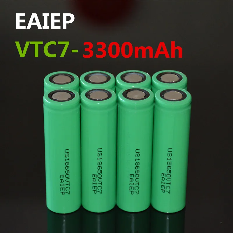 EAIEP VTC7 3.7V 3300mAh rechargeable lithium battery 18650 EAIEP US18650VTC7 electronic toy tool flash
EAIEP VTC7 3.7V 3300mAh rechargeable lithium battery 18650 EAIEP US18650VTC7 electronic toy tool flash