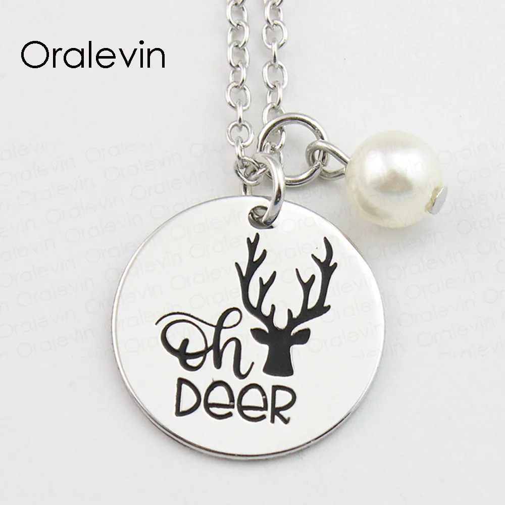 Fashion OH DEER Inspirational Hand Stamped Engraved Accessories Custom Charms Pendant Necklace Gift Jewelry,10Pcs/Lot, #LN795
Fashion OH DEER Inspirational Hand Stamped Engraved Accessories Custom Charms Pendant Necklace Gift Jewelry,10Pcs/Lot, #LN795