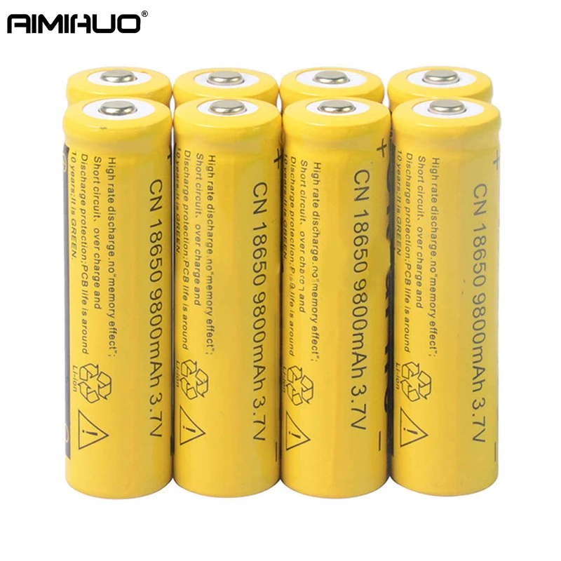 18650 Battery 3.7V 9800mAh Rechargeable li-ion Battery for Led Flashlight Torch Batery Litio Battery Tip Head 18650 Batteries
18650 Battery 3.7V 9800mAh Rechargeable li-ion Battery for Led Flashlight Torch Batery Litio Battery Tip Head 18650 Batteries