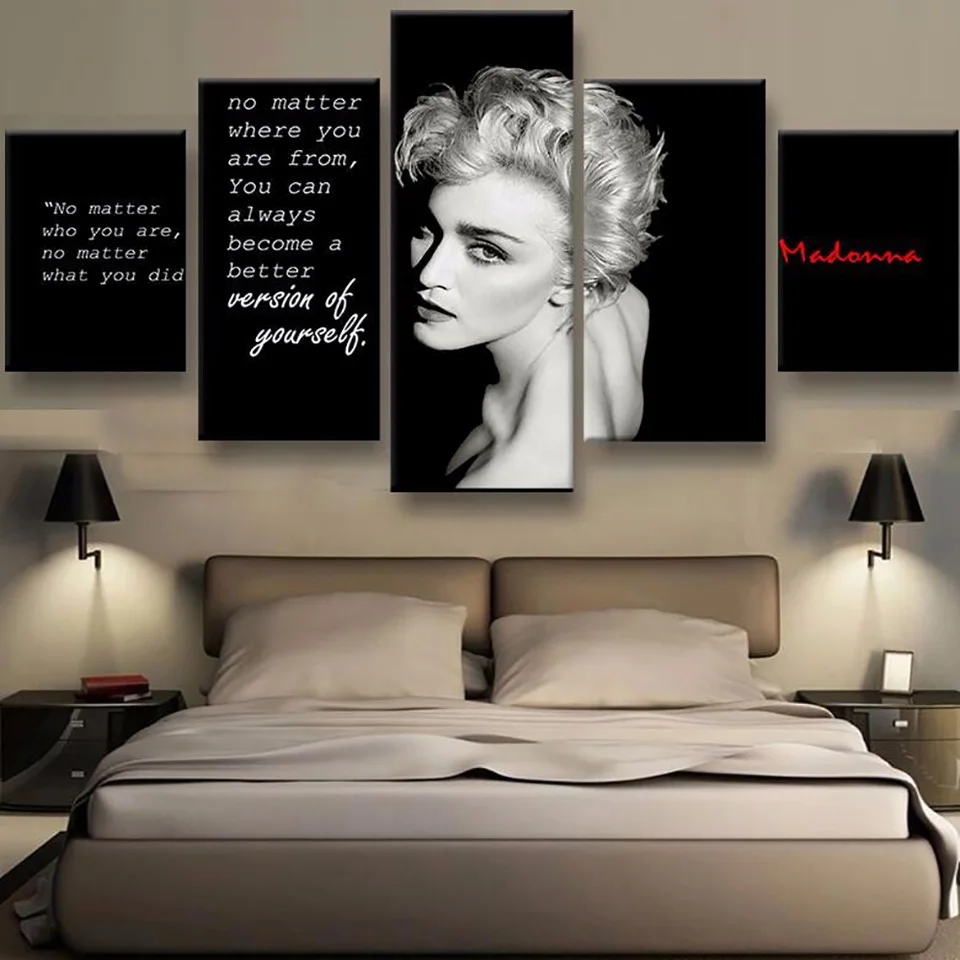 Frame HD Printed Modern Canvas Art Modular Poster 5 Panel Music Legend Madonna Living Room Pictures Painting Wall Home Decor
Frame HD Printed Modern Canvas Art Modular Poster 5 Panel Music Legend Madonna Living Room Pictures Painting Wall Home Decor