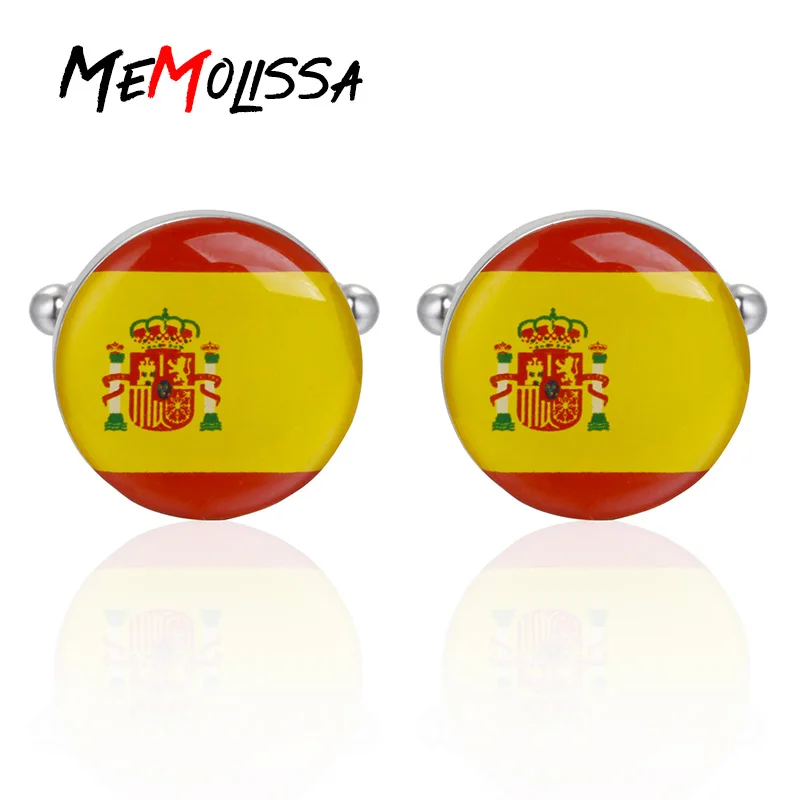 Memolissa Hot Sale Spain Flag Design Multicolor Flag Shape Cufflinks For Mens Womens Shirt Wedding Gift Cufflink Gift for Party
Memolissa Hot Sale Spain Flag Design Multicolor Flag Shape Cufflinks For Mens Womens Shirt Wedding Gift Cufflink Gift for Party