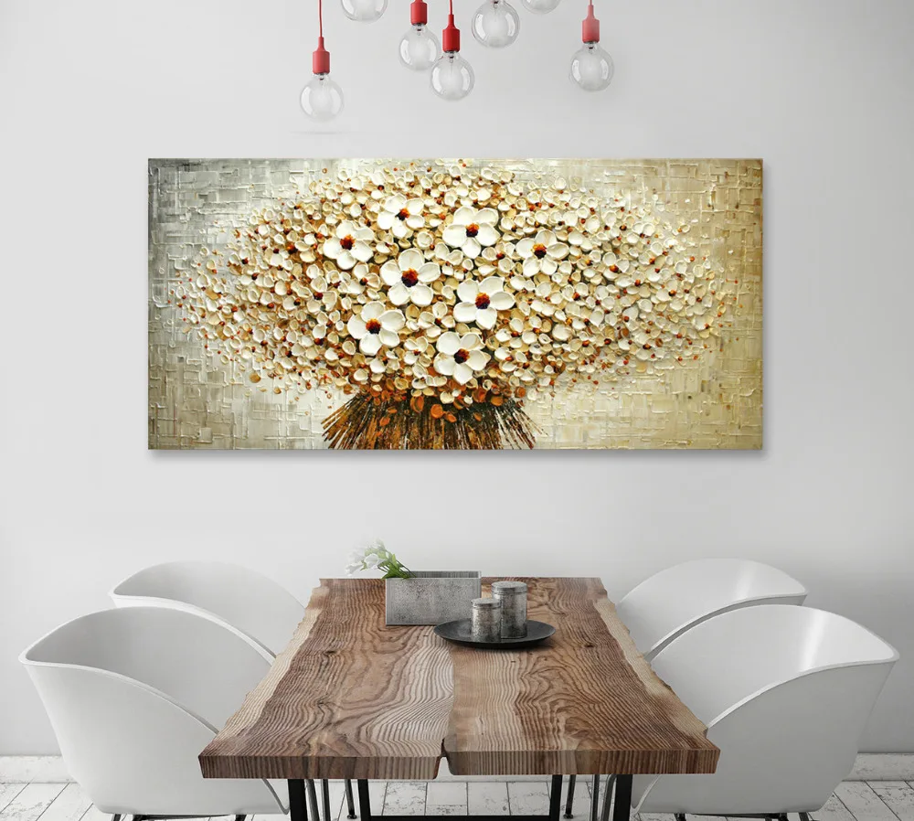 Handmade Red Blue White Flowers Original Painting Large Abstract Art Wall Decor Palette Knife Textured Oil Painting On Canvas
Handmade Red Blue White Flowers Original Painting Large Abstract Art Wall Decor Palette Knife Textured Oil Painting On Canvas
