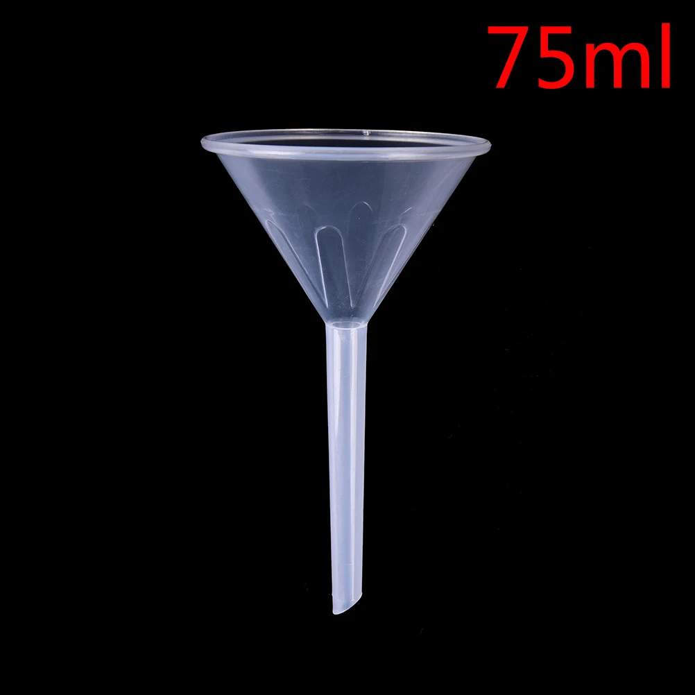 

Mini Clear Perfume Funnel 1/2" 75ml Mouth Dia Laboratory Transfer Perfume Mini And Clear White Plastic Filter Funnel