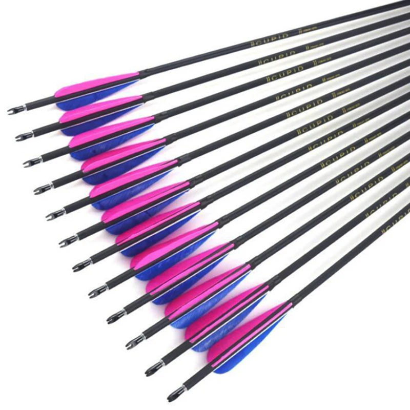 12pcs 7.6mm Carbon Arrow 83cm Length Replacement Tips Spine 500 Turkey Feather Arrow Compound Bow with Quiver
12pcs 7.6mm Carbon Arrow 83cm Length Replacement Tips Spine 500 Turkey Feather Arrow Compound Bow with Quiver