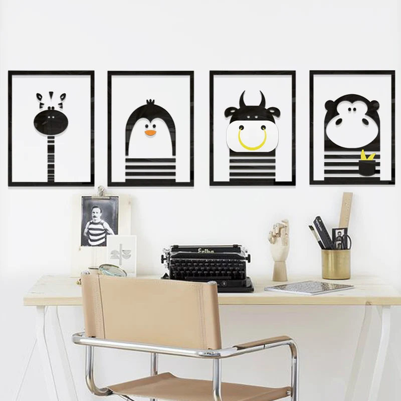 Nordic style Picture frame wall sticker Children's room Bedroom living room decoration Cute animals 3D acrylic wall sticker
Nordic style Picture frame wall sticker Children's room Bedroom living room decoration Cute animals 3D acrylic wall sticker