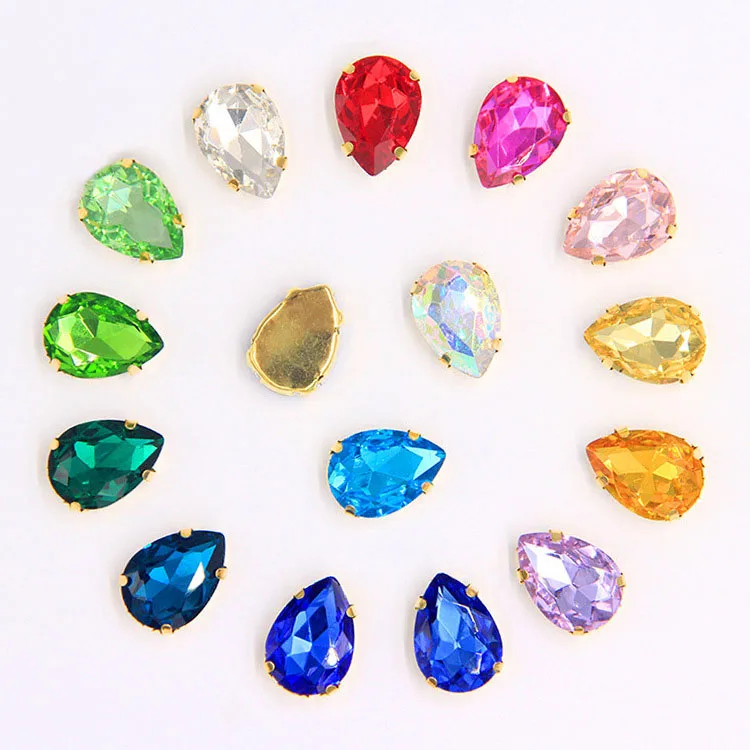 20pcs/pack 10x14mm 13x18mm Golden bottom support Teardrop g Sew on claw rhinestones DIY Garment accessories
20pcs/pack 10x14mm 13x18mm Golden bottom support Teardrop g Sew on claw rhinestones DIY Garment accessories