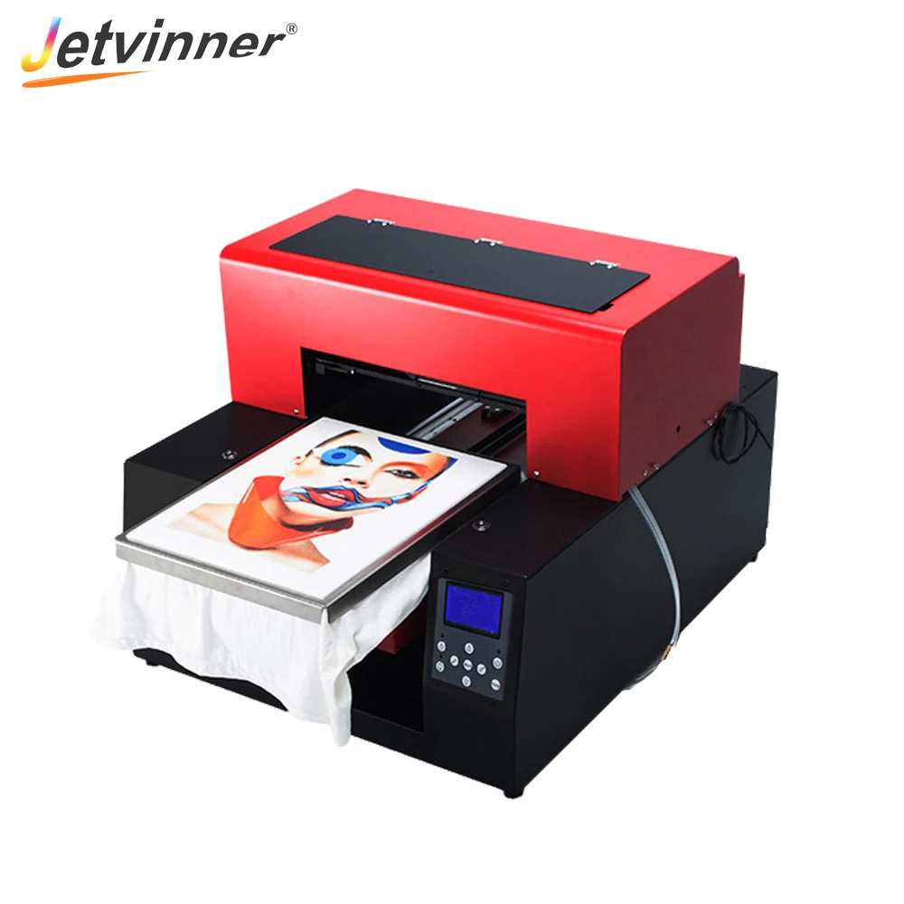 Jetvinner Automatic T-shirt Flatbed Printer 6-color A3 Size Print Machine DTG Printers for Dark and Light Color Textile Printing
Jetvinner Automatic T-shirt Flatbed Printer 6-color A3 Size Print Machine DTG Printers for Dark and Light Color Textile Printing
