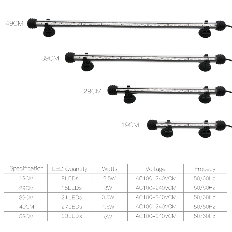 29CM RGB LED Aquarium Lampe Marine Aquarium Led Lighting Fish Tank LED Lights Remote Controller Waterproof Aquarium Led Lamps
29CM RGB LED Aquarium Lampe Marine Aquarium Led Lighting Fish Tank LED Lights Remote Controller Waterproof Aquarium Led Lamps