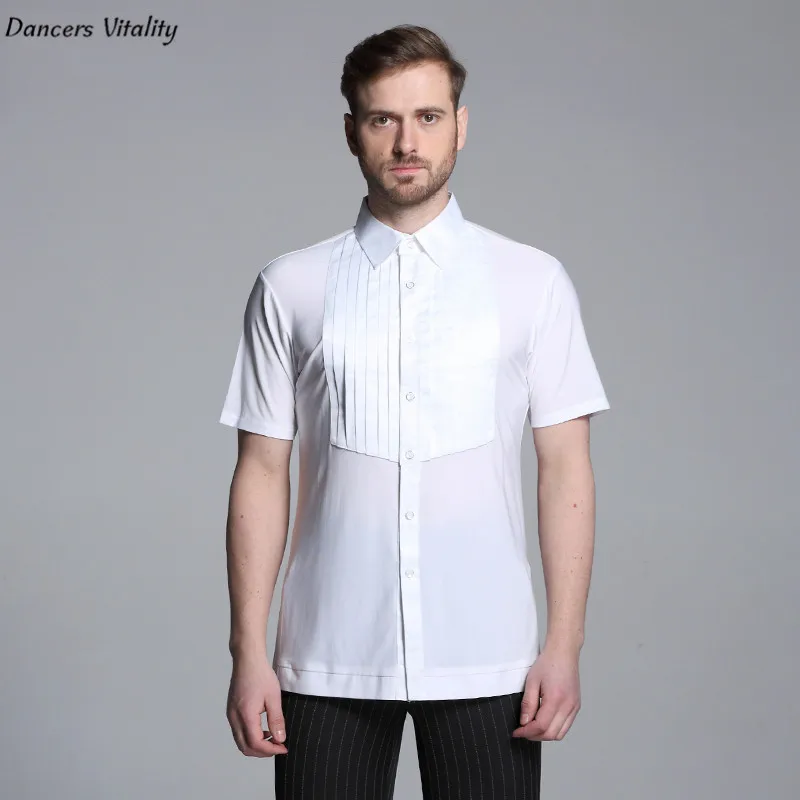 2017Men Professional Latin Dance Shirts Modern Cha-cha Dance Short-Sleeved Modern Dance Waltz Dance Men Modern clothing
2017Men Professional Latin Dance Shirts Modern Cha-cha Dance Short-Sleeved Modern Dance Waltz Dance Men Modern clothing