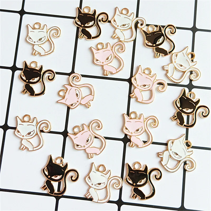 10 Pcs/lot Alloy Creative Gold Cute Cat Pendant Buttons Ornaments Jewelry Earrings Choker Hair DIY Jewelry Accessories Handmade
10 Pcs/lot Alloy Creative Gold Cute Cat Pendant Buttons Ornaments Jewelry Earrings Choker Hair DIY Jewelry Accessories Handmade